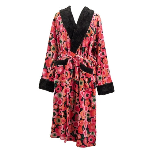 Bath Robe Cosy Luxe Midnight Blooms